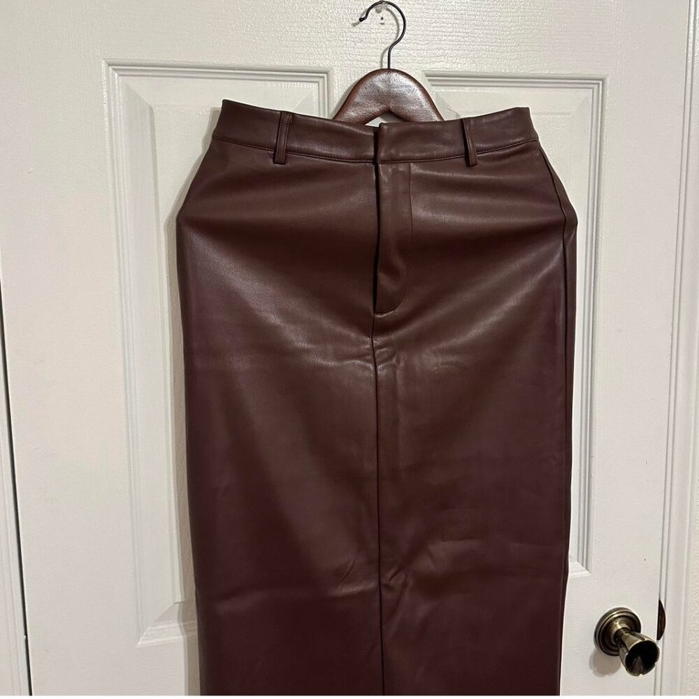 Meshki Faux Leather Skirt